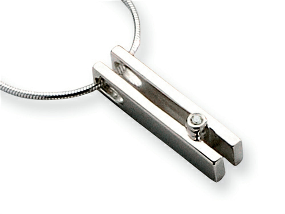 White Ice Sterling Silver Diamond Necklace