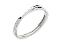 White Ice Sterling Silver Diamond Crossover Bangle Bracelet