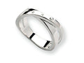 White Ice Sterling Silver Diamond Crossover Ring