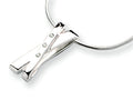 White Ice Sterling Silver Diamond Crossover Necklace
