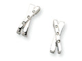 White Ice Sterling Silver Diamond Crossover Earrings