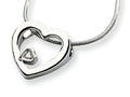 White Ice Sterling Silver Diamond Heart Necklace