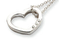 White Ice Sterling Silver Diamond Heart Necklace