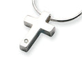 White Ice Sterling Silver Diamond Cross Necklace