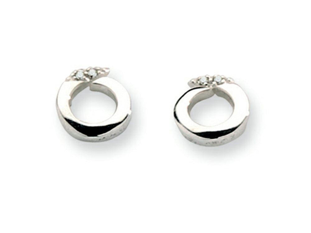 White Ice Sterling Silver Diamond Earrings