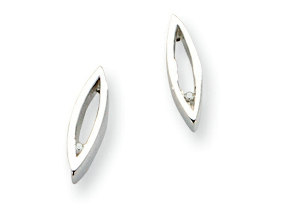White Ice Sterling Silver Diamond Earrings
