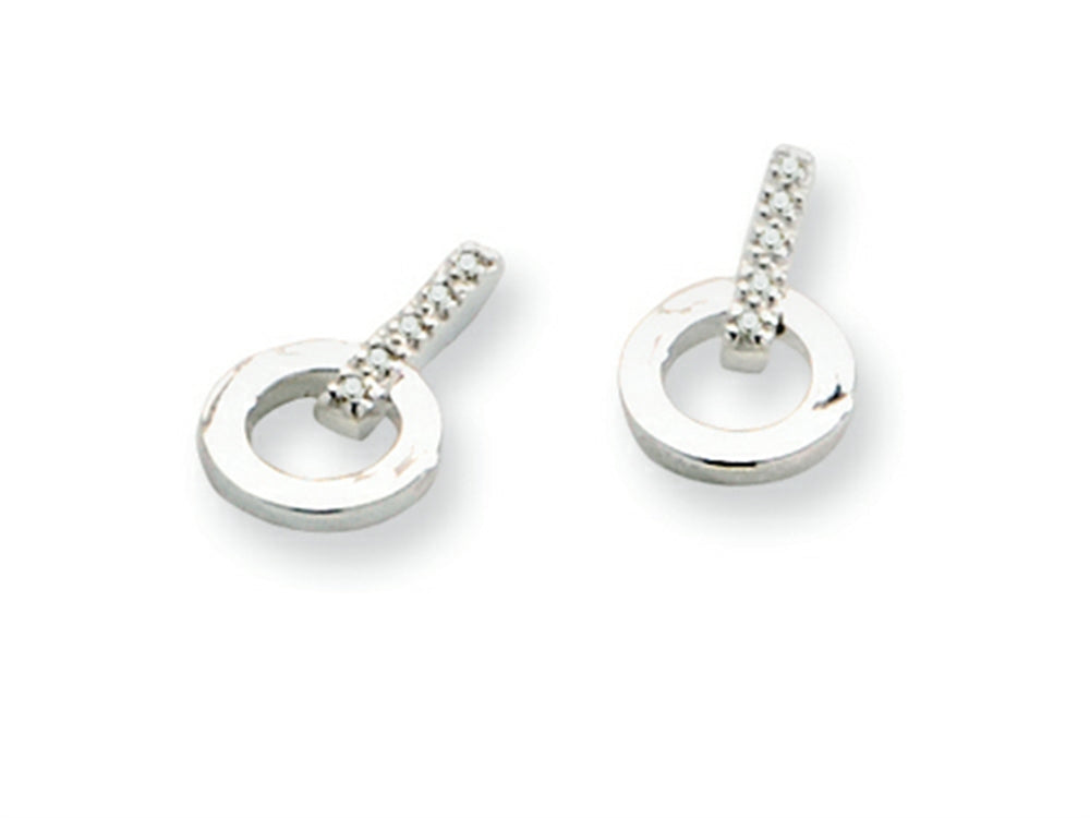 White Ice Sterling Silver Diamond Earrings