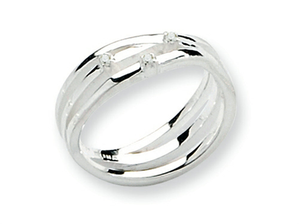 White Ice Sterling Silver Diamond Ring