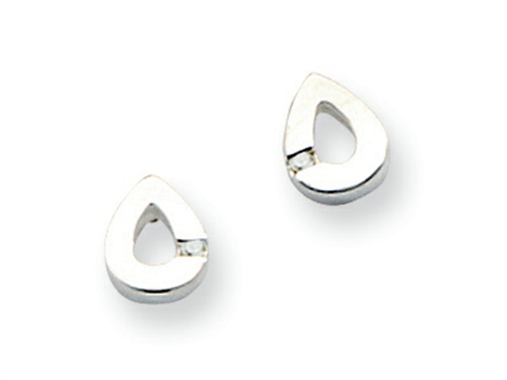 White Ice Sterling Silver Diamond Earrings