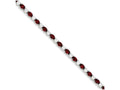 FJC Finejewelers Sterling Silver Garnet and Cubic Zirconia Bracelet