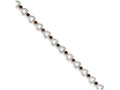 FJC Finejewelers Sterling Silver Garnet Bracelet