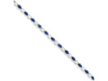 FJC Finejewelers Sterling Silver Blue And Clear Cubic Zirconia Bracelet
