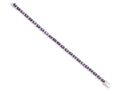 FJC Finejewelers Sterling Silver Purple and Clear Cubic Zirconia Bracelet