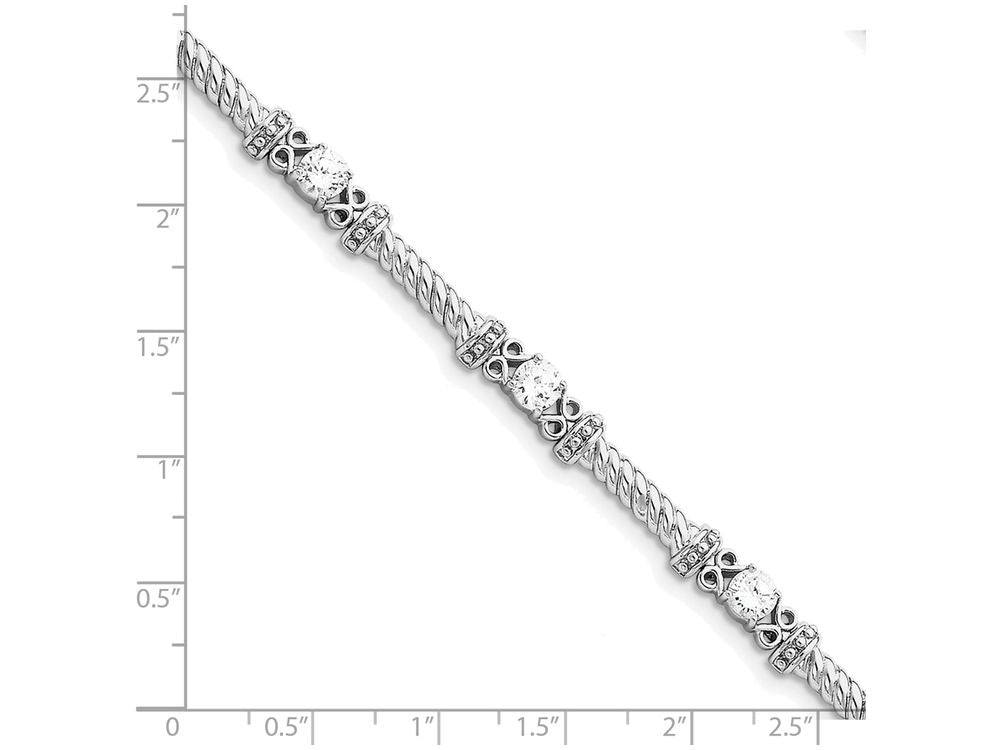 FJC Finejewelers Sterling Silver Cubic Zirconia Bracelet
