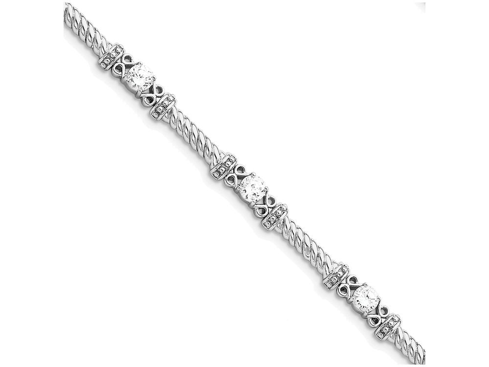 FJC Finejewelers Sterling Silver Cubic Zirconia Bracelet