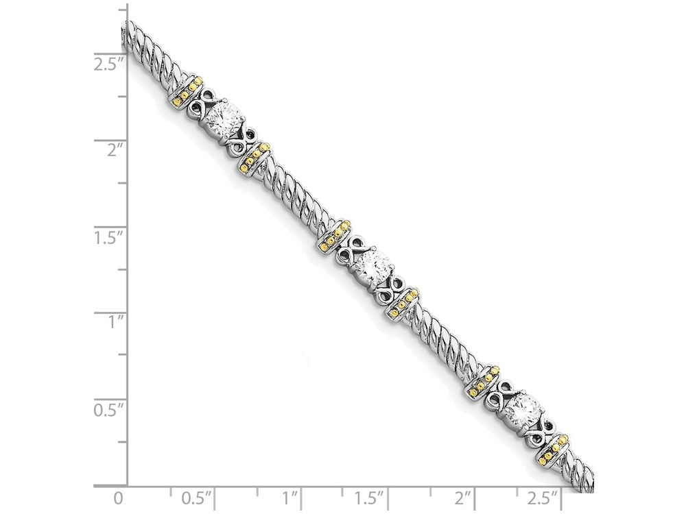 FJC Finejewelers Sterling Silver And Cubic Zirconia Bracelet