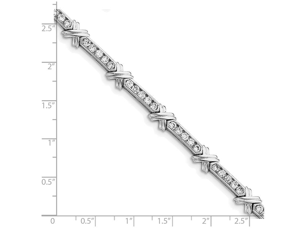 FJC Finejewelers Sterling Silver Cubic Zirconia Bracelet