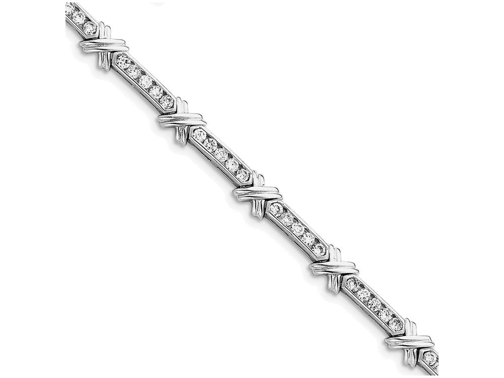 FJC Finejewelers Sterling Silver Cubic Zirconia Bracelet