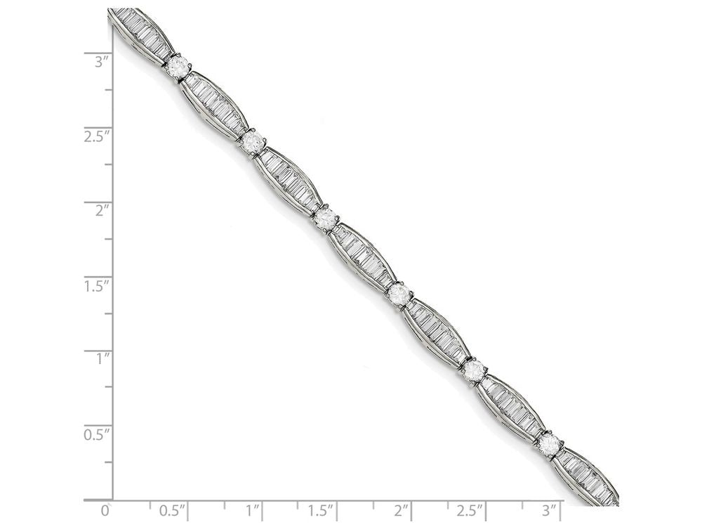 FJC Finejewelers Sterling Silver Pave Cubic Zirconia Bracelet