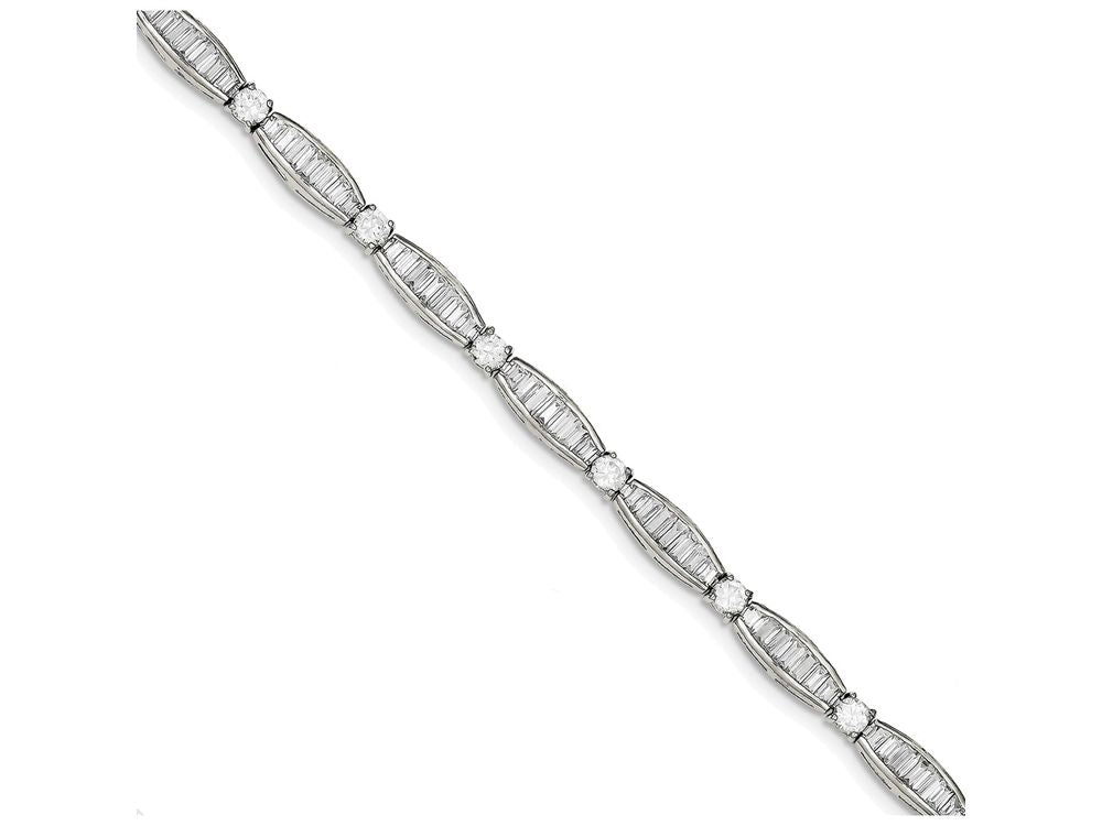 FJC Finejewelers Sterling Silver Pave Cubic Zirconia Bracelet