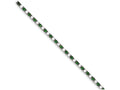 FJC Finejewelers Sterling Silver 7inch Green And White Cubic Zirconia Bracelet