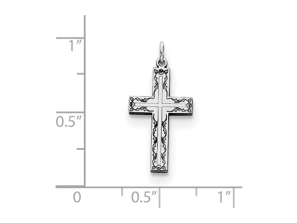 FJC Finejewelers Sterling Silver Laser Designed Cross Charm