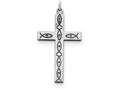 FJC Finejewelers Sterling Silver Laser Designed Cross Pendant Necklace - Chain Included
