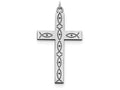 FJC Finejewelers Sterling Silver Laser Designed Cross Pendant Necklace - Chain Included