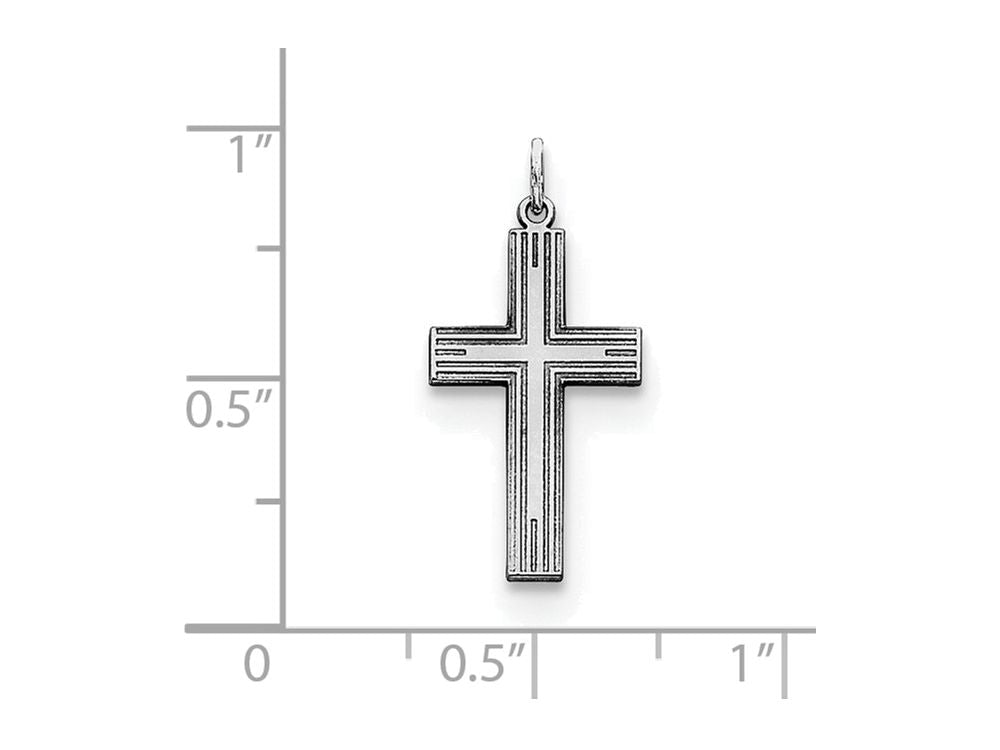 FJC Finejewelers Sterling Silver Laser Designed Cross Charm