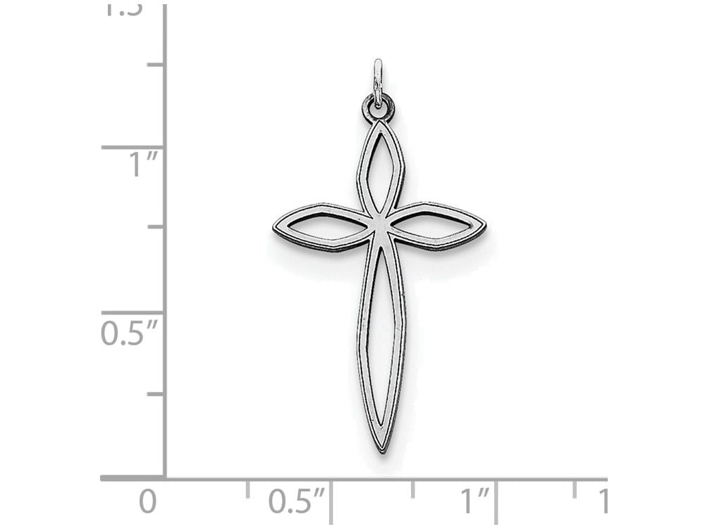 FJC Finejewelers Sterling Silver Laser Designed Cross Pendant Necklace - Chain Included