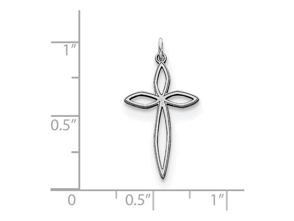 FJC Finejewelers Sterling Silver Laser Designed Cross Pendant Necklace - Chain Included