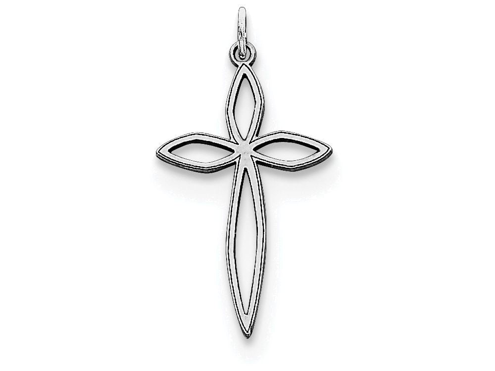 FJC Finejewelers Sterling Silver Laser Designed Cross Pendant Necklace - Chain Included
