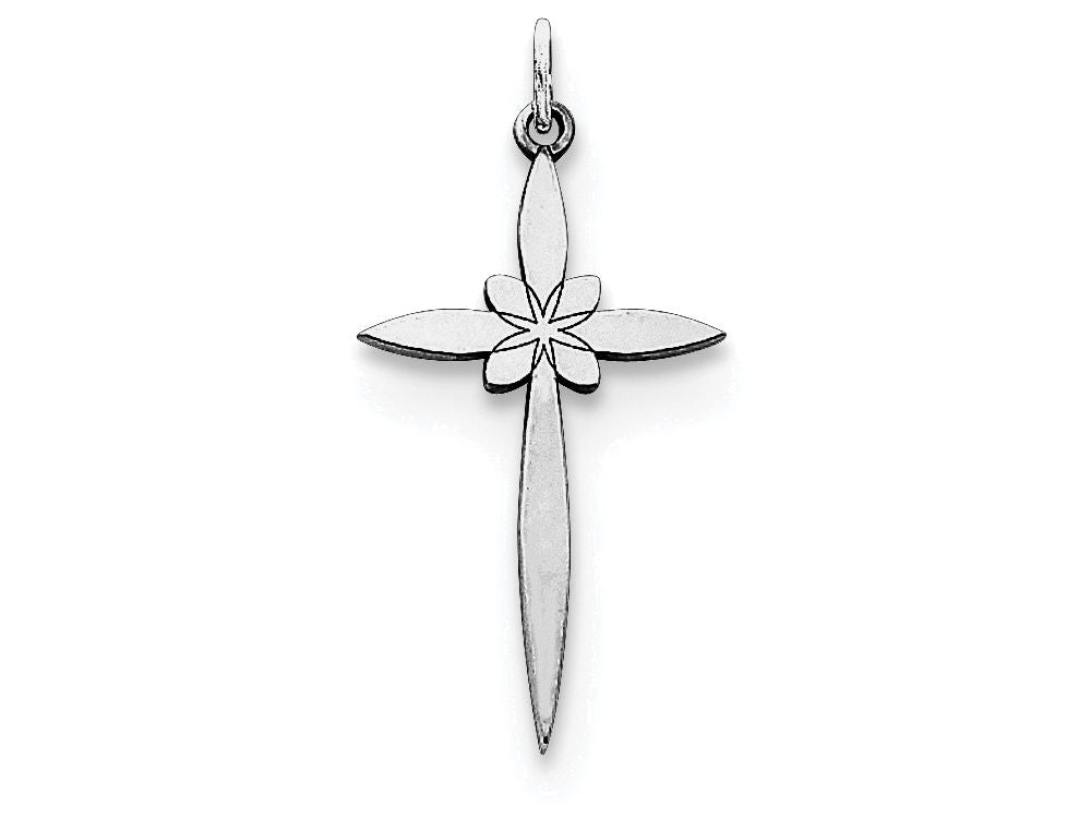 FJC Finejewelers Sterling Silver Laser Designed Cross Pendant Necklace - Chain Included