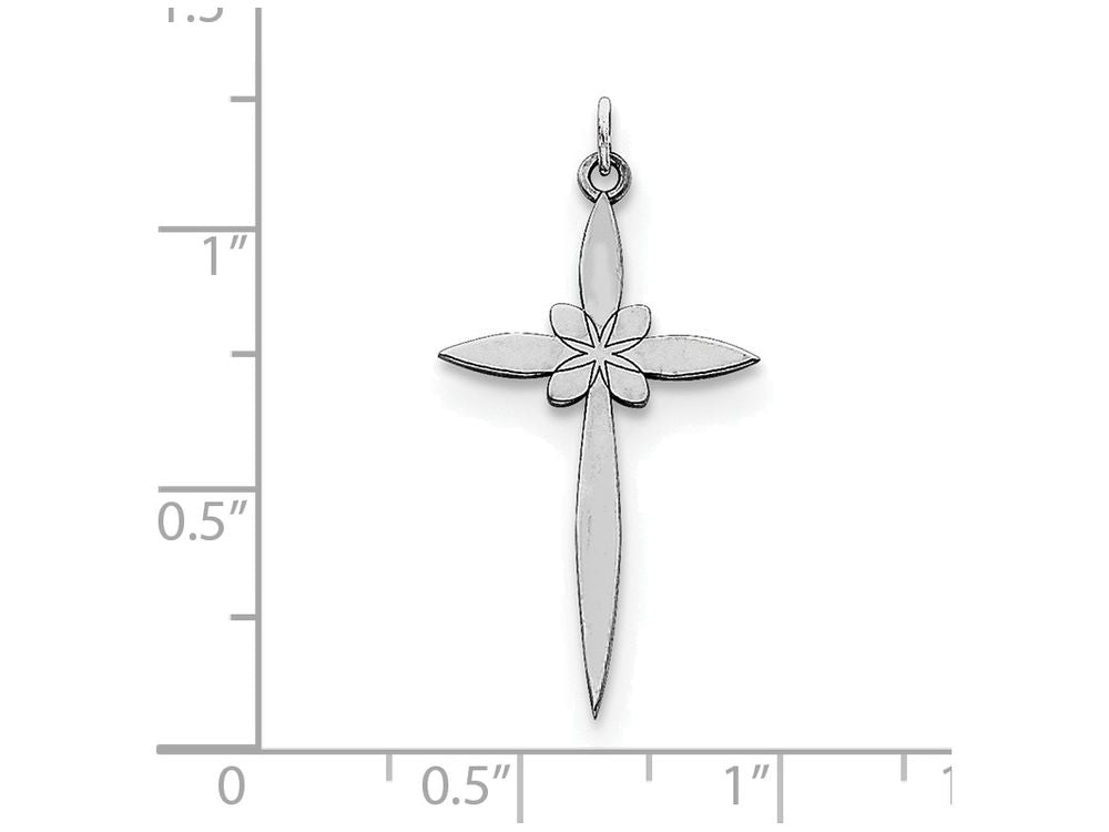 FJC Finejewelers Sterling Silver Laser Designed Cross Pendant Necklace - Chain Included