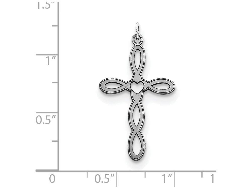 FJC Finejewelers Sterling Silver Laser Designed Cross Pendant Necklace - Chain Included