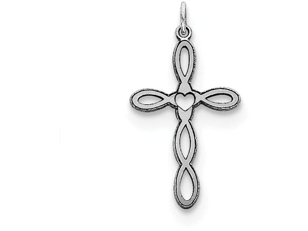 FJC Finejewelers Sterling Silver Laser Designed Cross Pendant Necklace - Chain Included
