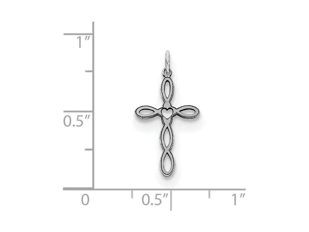 FJC Finejewelers Sterling Silver Laser Designed Cross Charm