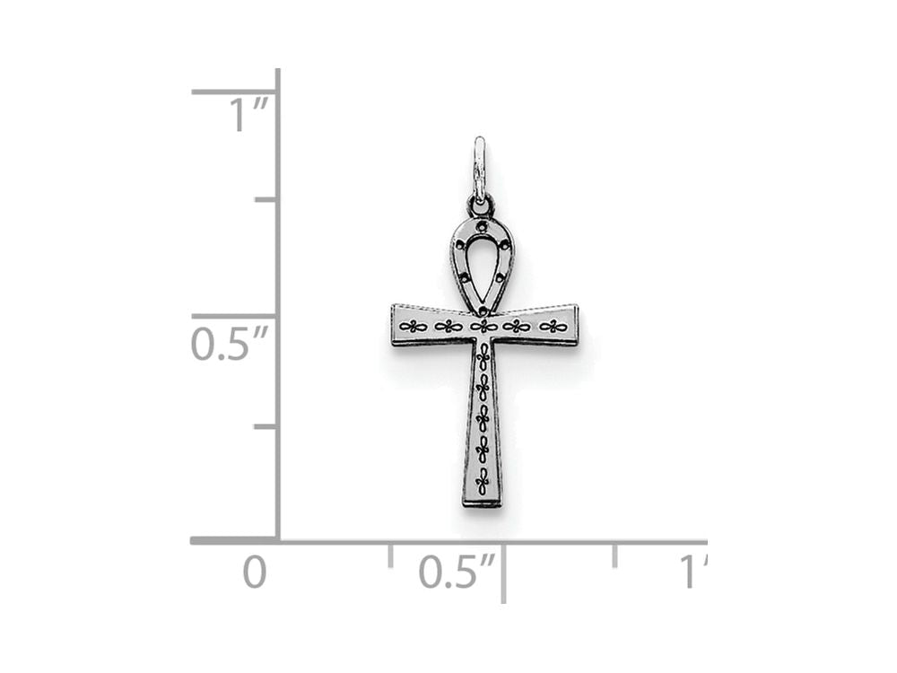 FJC Finejewelers Sterling Silver Laser Designed Cross Charm