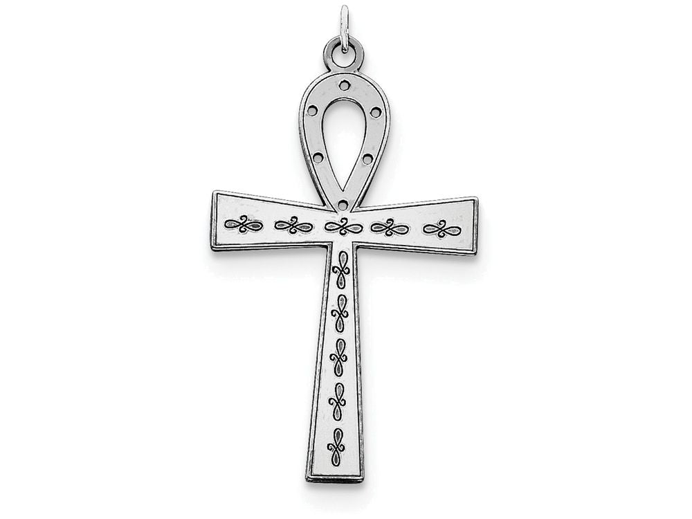 FJC Finejewelers Sterling Silver Laser Designed Cross Pendant Necklace - Chain Included