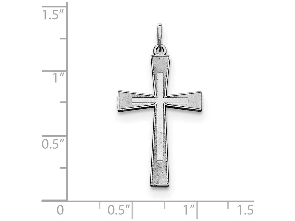 FJC Finejewelers Sterling Silver Laser Designed Cross Pendant Necklace - Chain Included