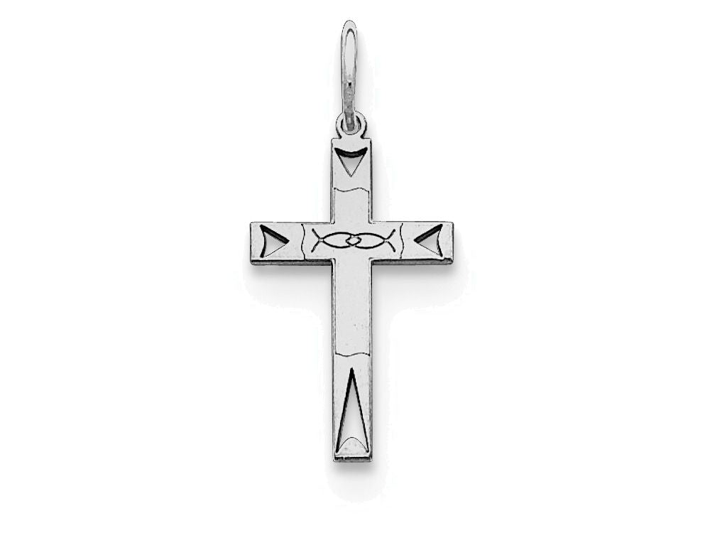 FJC Finejewelers Sterling Silver Laser Designed Cross Charm