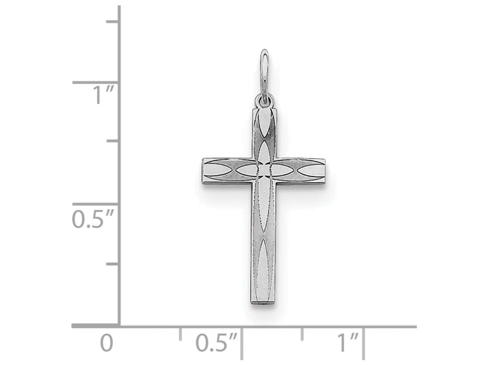 FJC Finejewelers Sterling Silver Laser Designed Cross Pendant Necklace - Chain Included