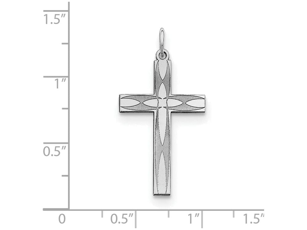 FJC Finejewelers Sterling Silver Laser Designed Cross Pendant Necklace - Chain Included