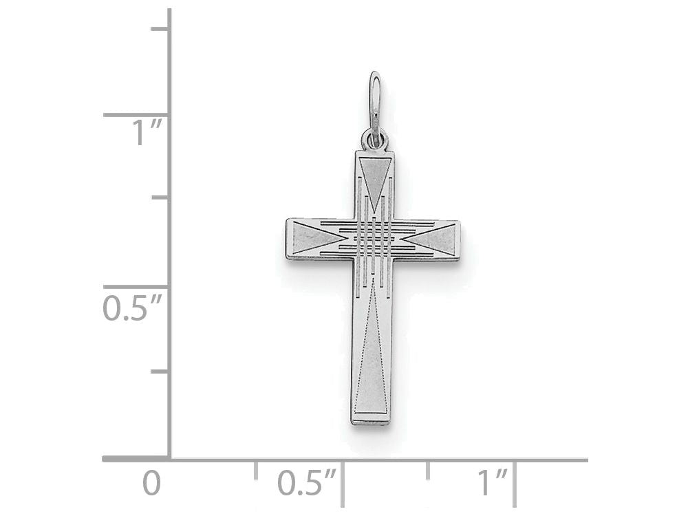 FJC Finejewelers Sterling Silver Laser Designed Cross Pendant Necklace - Chain Included