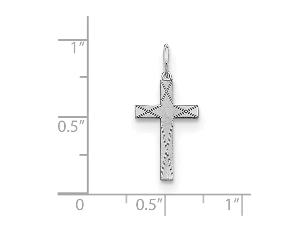 FJC Finejewelers Sterling Silver Laser Designed Cross Charm