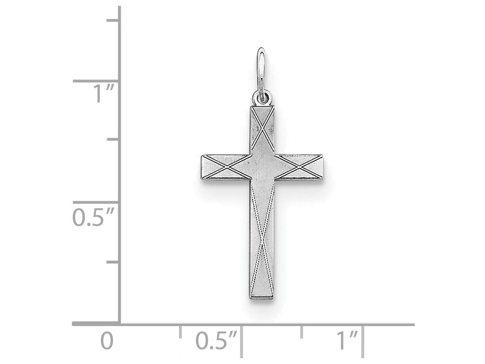 FJC Finejewelers Sterling Silver Laser Designed Cross Pendant Necklace - Chain Included
