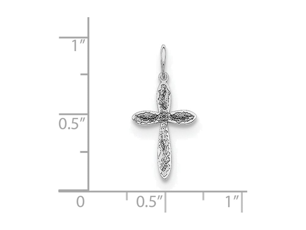 FJC Finejewelers Sterling Silver Laser Designed Cross Charm