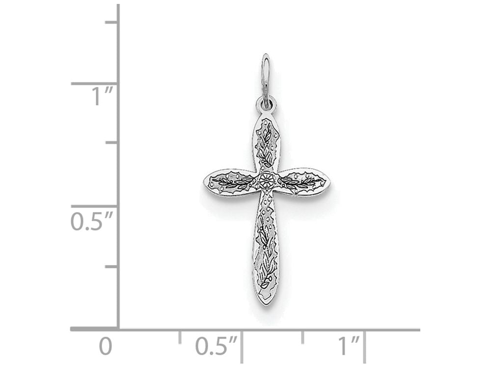 FJC Finejewelers Sterling Silver Laser Designed Cross Pendant Necklace - Chain Included