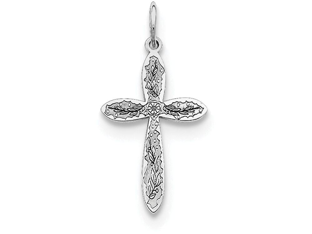 FJC Finejewelers Sterling Silver Laser Designed Cross Pendant Necklace - Chain Included