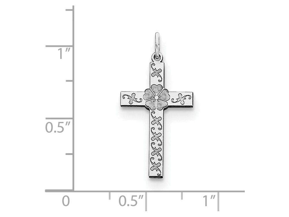FJC Finejewelers Sterling Silver Laser Designed Cross Pendant Necklace - Chain Included